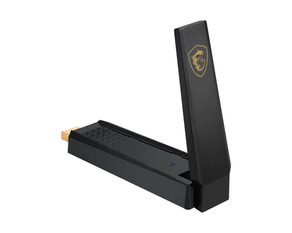 MSI MSI AXE5400 WIFI USB Adapter – Wi-Fi 6E tri-band USB 3.2 Gen 1 adapter — product photo