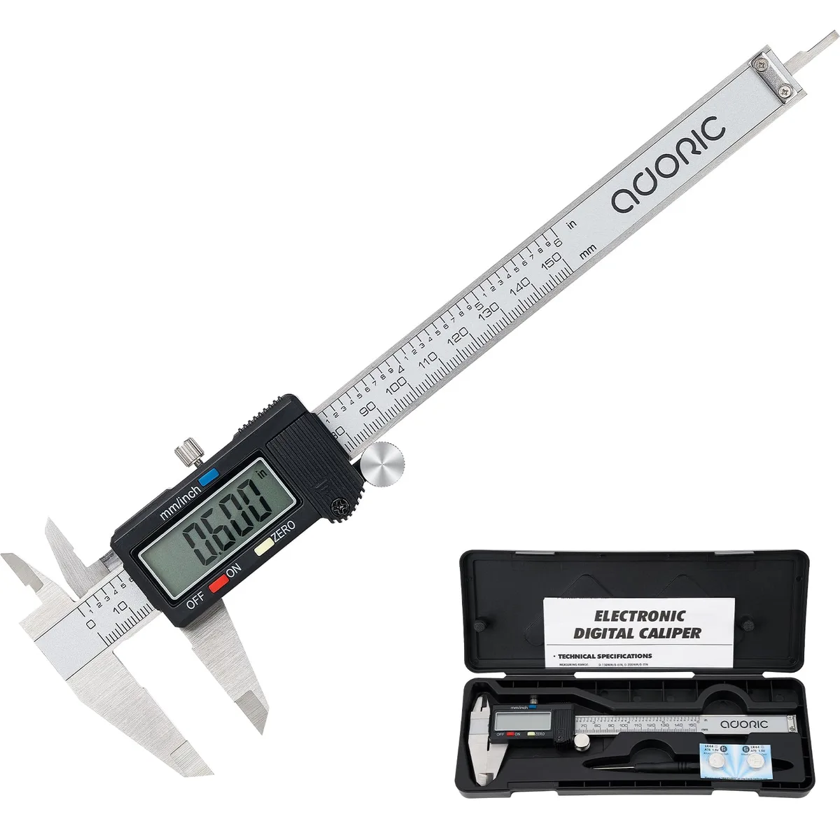  Digital Caliper 0-6 Inches 0-150mm ±0.05mm Accuracy — product photo