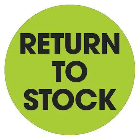 Tape Logic Tape Logic DL1247 "Return To Stock" 2" Circle Fluorescent Green Labels — product photo