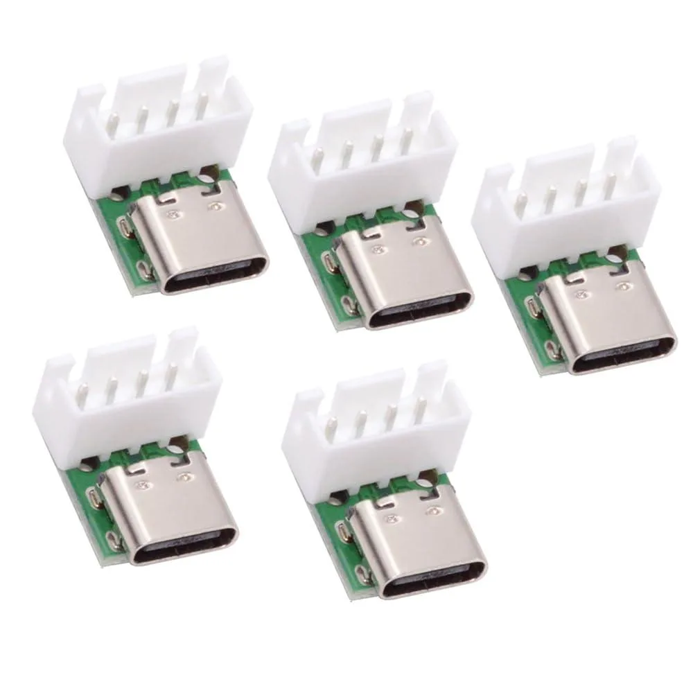 Fervit Fervit USB C DIY Connector 5 Pack 2.54mm 4Pin USB 2.0 480Mbps 15W — product photo