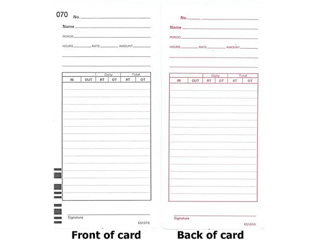 Acroprint Time Recorder Co. Acroprint Time Recorder Co. ES1010 Time Cards 100 Pack — product photo