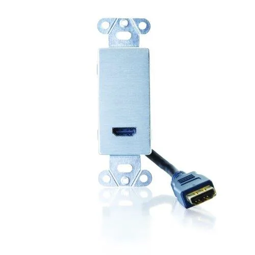 Cables To Go Cables To Go 41042 HDMI Pass Through Wall Plate Aluminum — product photo