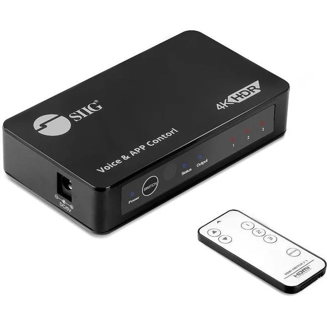 SIIG, Inc SIIG, Inc CE-H27211-S1 3x1 HDMI 2.0 video switch — product photo