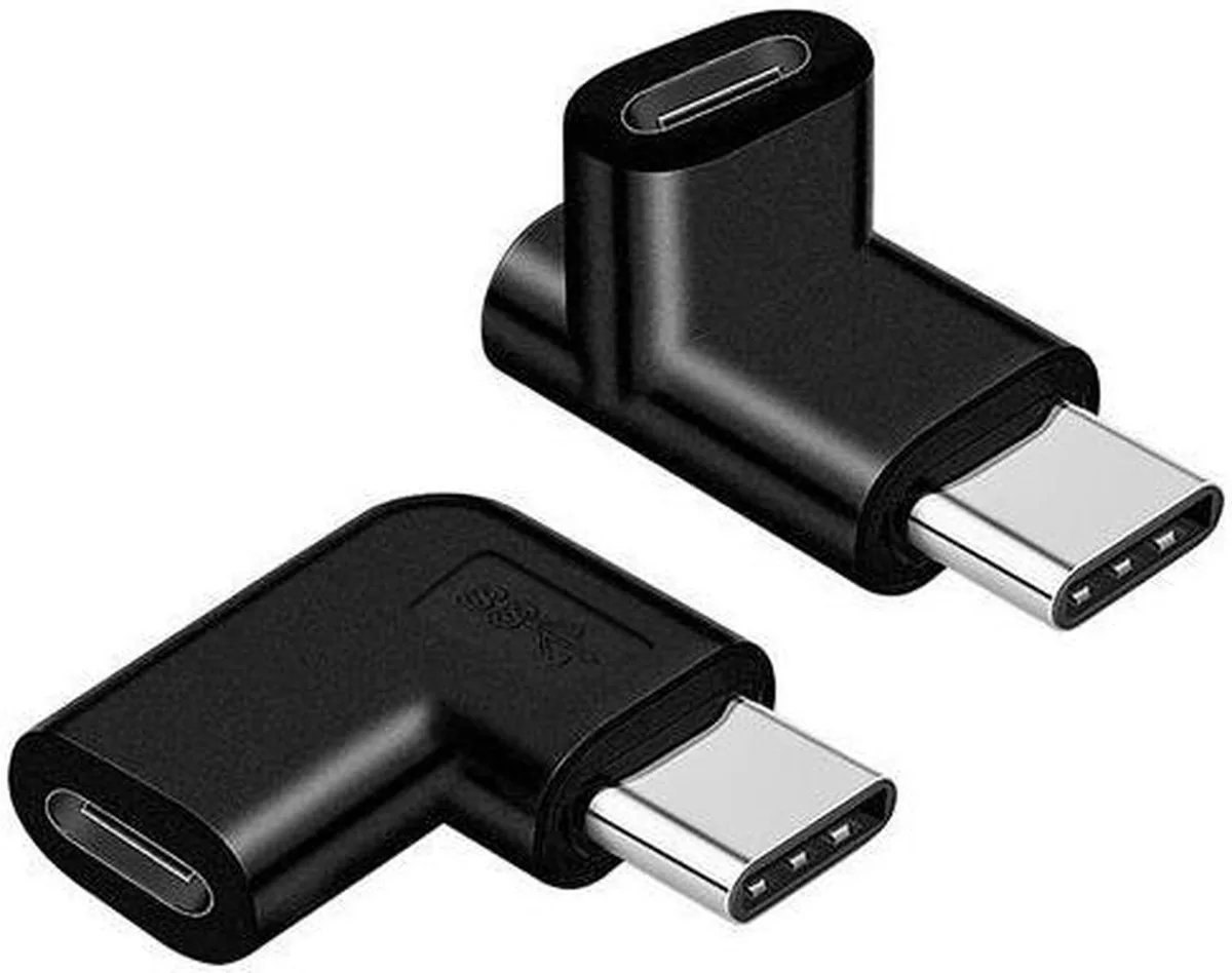 Vszerda Vszerda USB C 90 Degree Male to Female Adapter 2Pack — product photo
