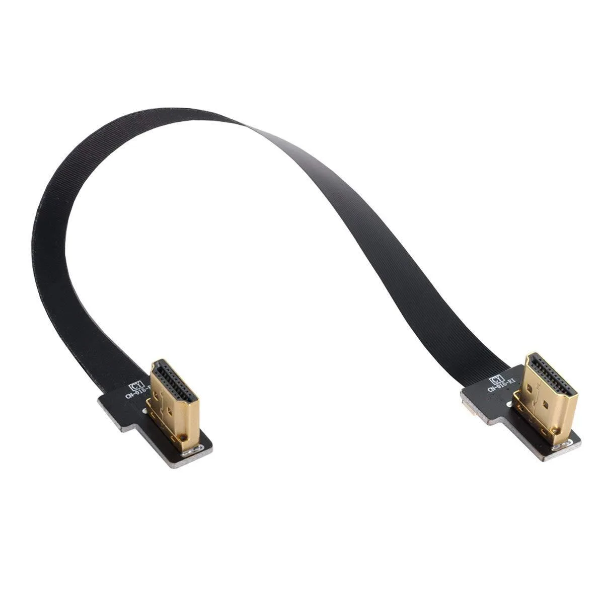 LORDWORLD LORDWORLD Dual 90° Right-Angle HDMI Male-to-Male FPC Flat Cable 0.8m — product photo