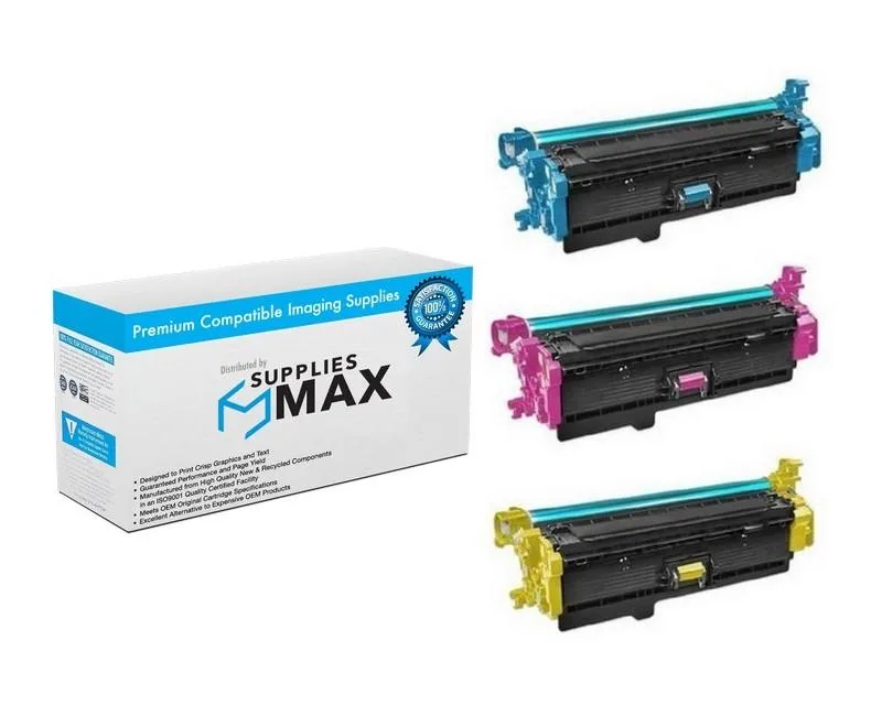 SuppliesMax SuppliesMax High Yield Toner Cartridge Combo Pack C/M/Y 9500 Pages CF360XM 508X — product photo