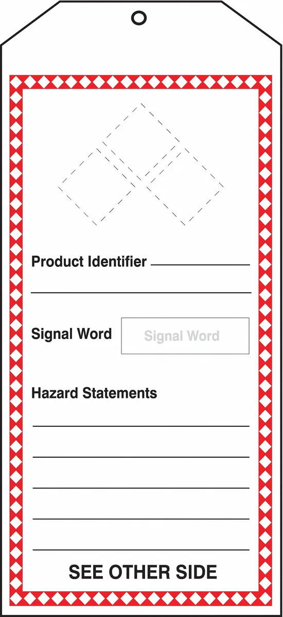Accuform Signs Accuform Signs GHS Product Identifier Tags Cardstock Pack of 5 — product photo