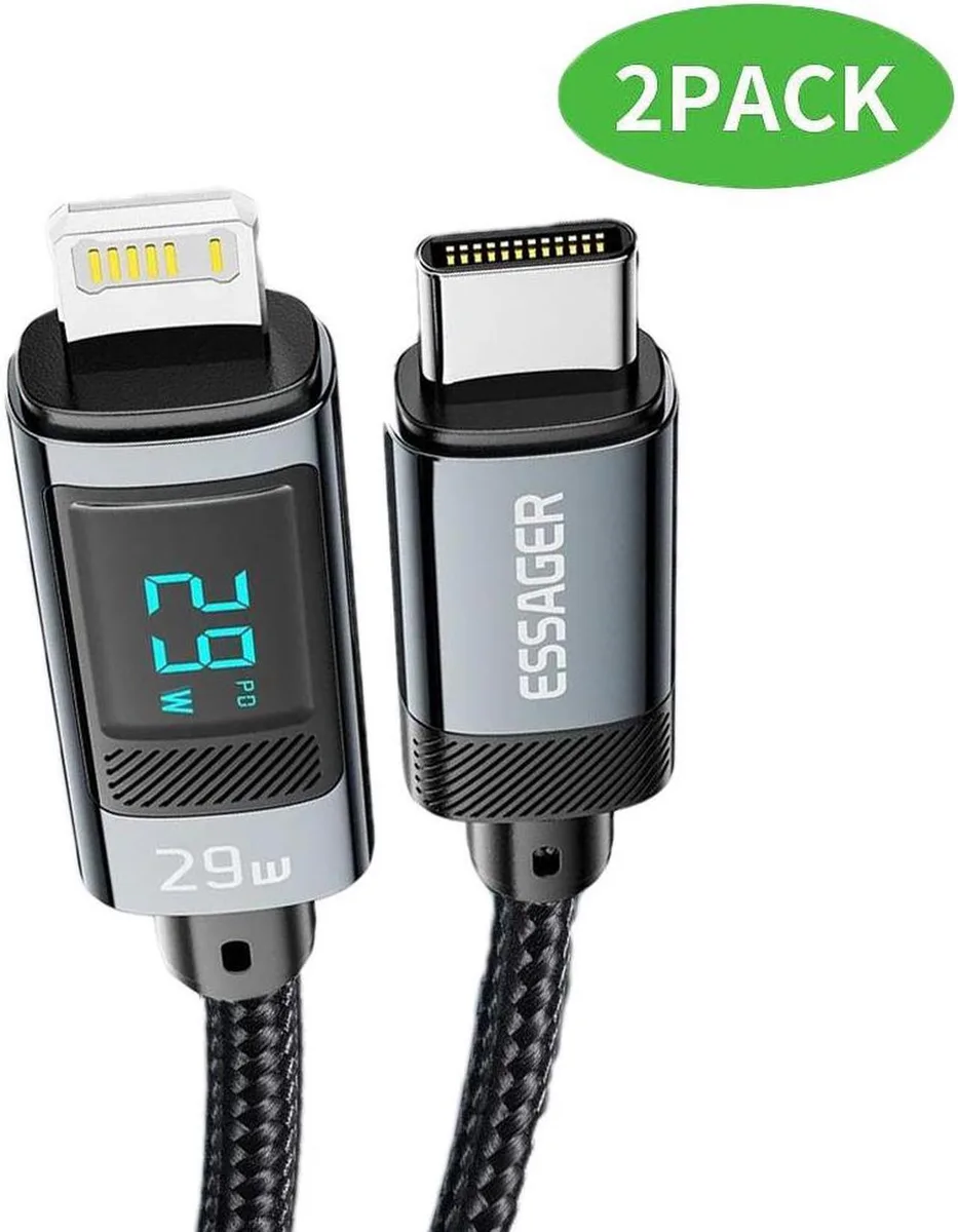 SMUGDESK SMUGDESK USB C to Lightning Cable 29W 3.3ft Black 2 Pack — product photo
