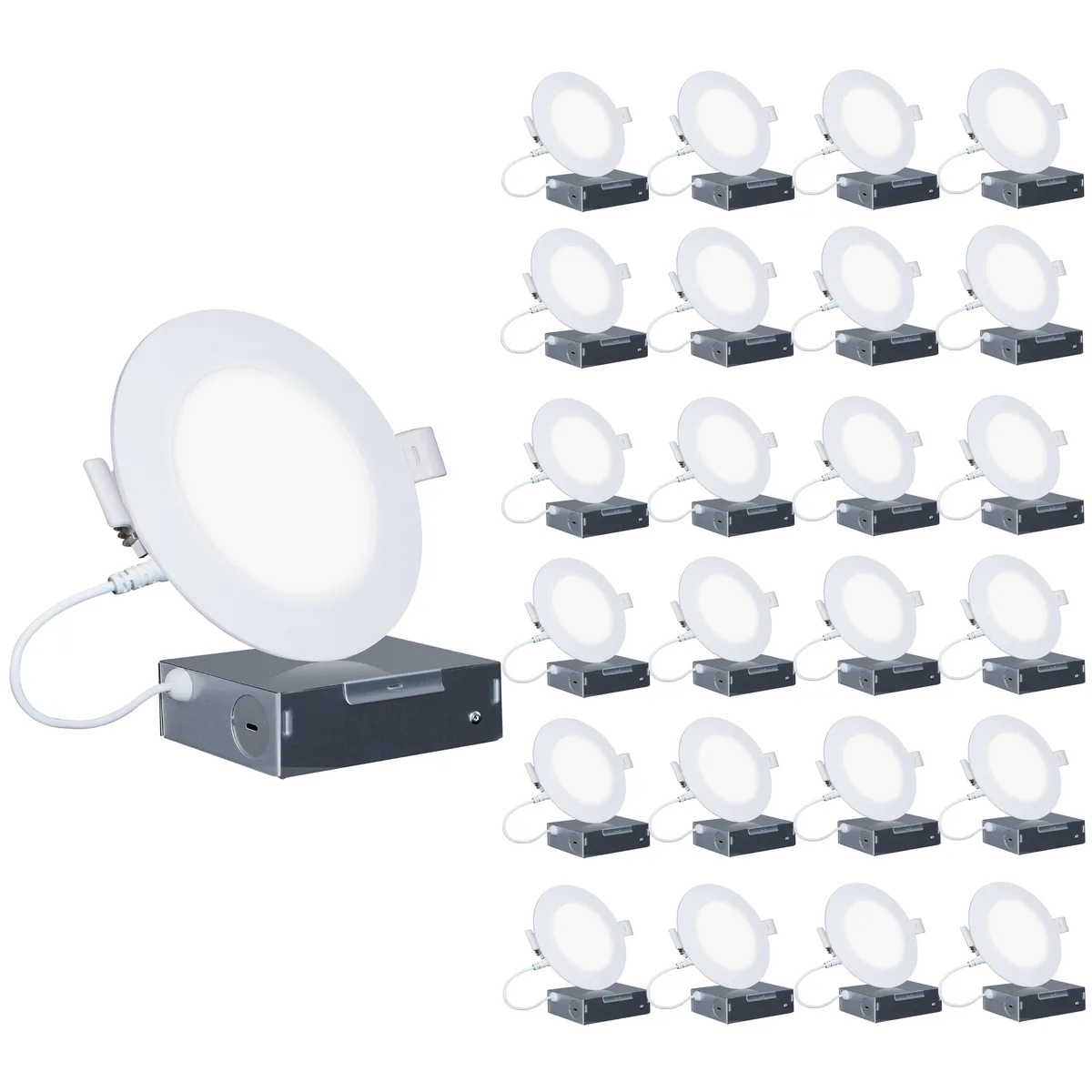 Infibrite Infibrite IB-001-2-9W-WH-24PK 4" 2700K 9W 750LM recessed lighting 24 pack — product photo
