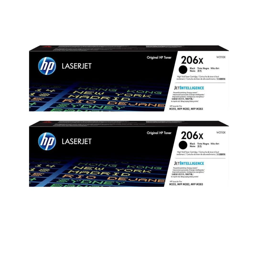 HP HP 206X High-Yield Black Toner Cartridge 2-Pack W2110XD1 — product photo