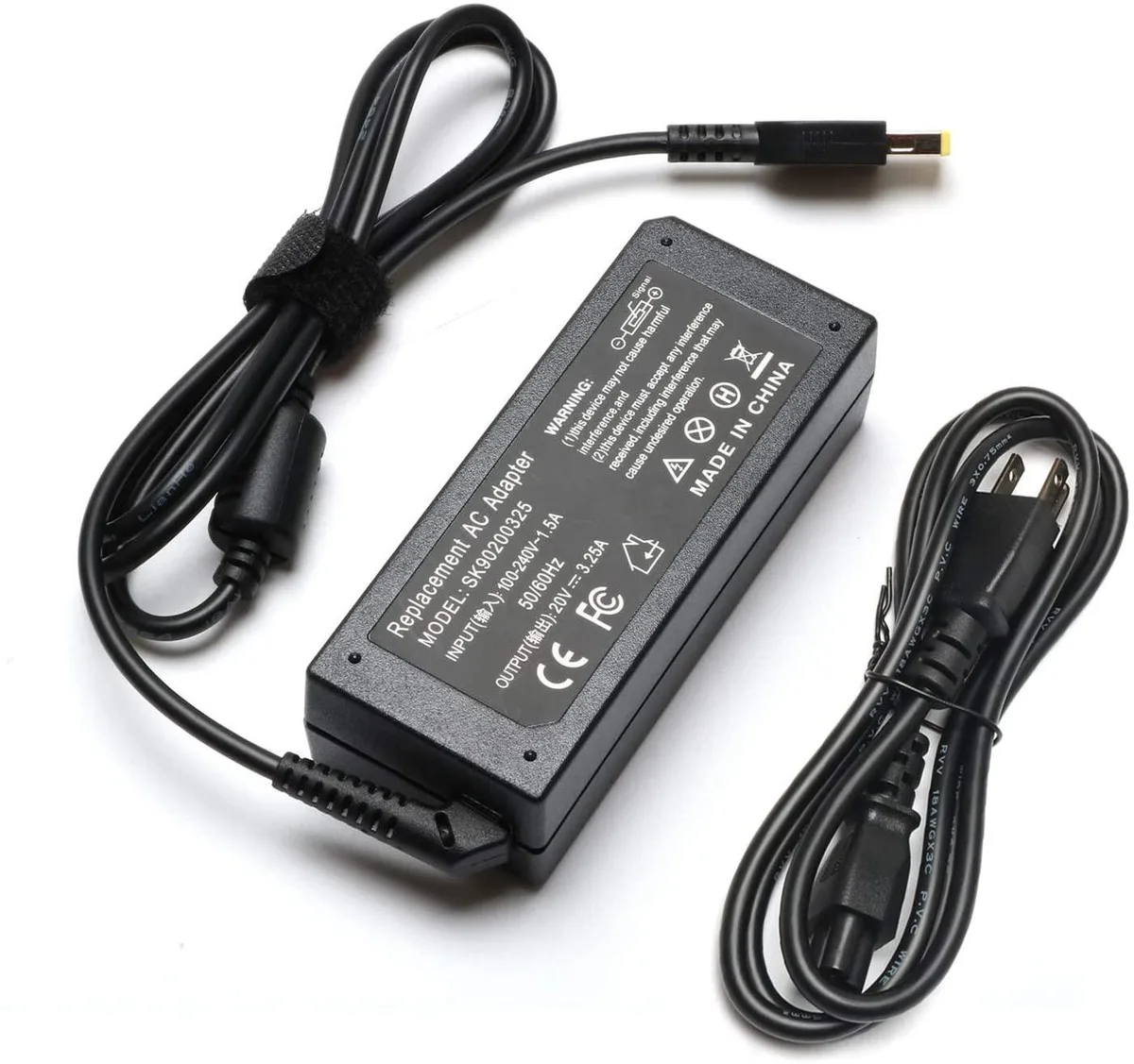 myVolts myVolts 65W 20V 3.25A USB Tip AC Adapter for Lenovo ThinkPad Yoga — product photo