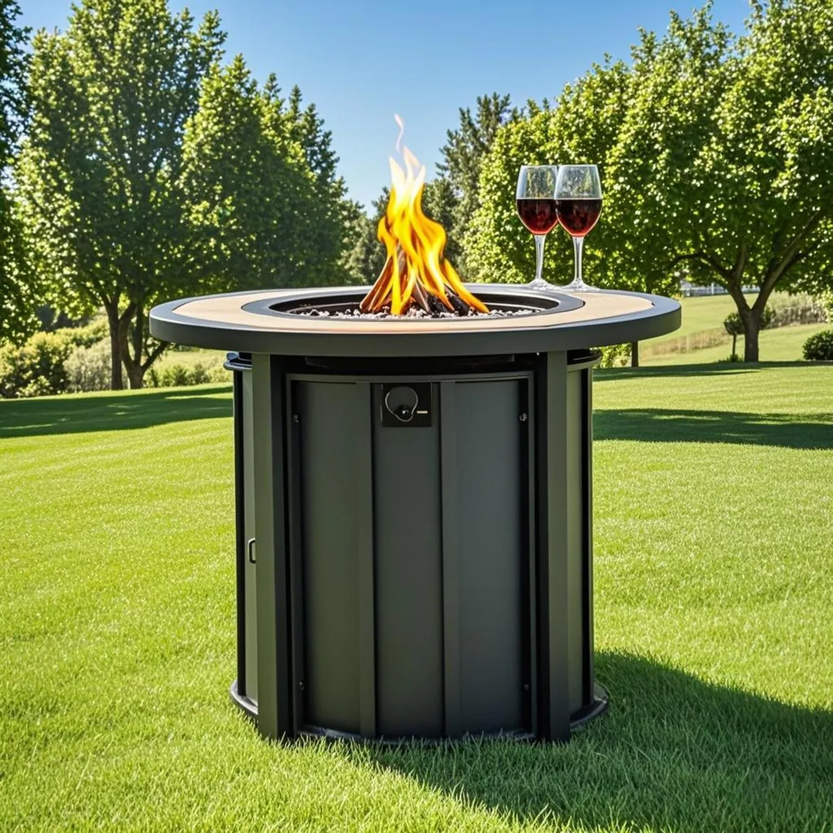 tuphen tuphen 30" Propane Fire Pit Table 50000 BTU Black — product photo