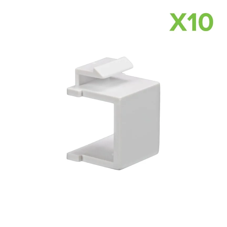 NavePoint NavePoint Blank Keystone Jack Adapter White 10-pack — product photo