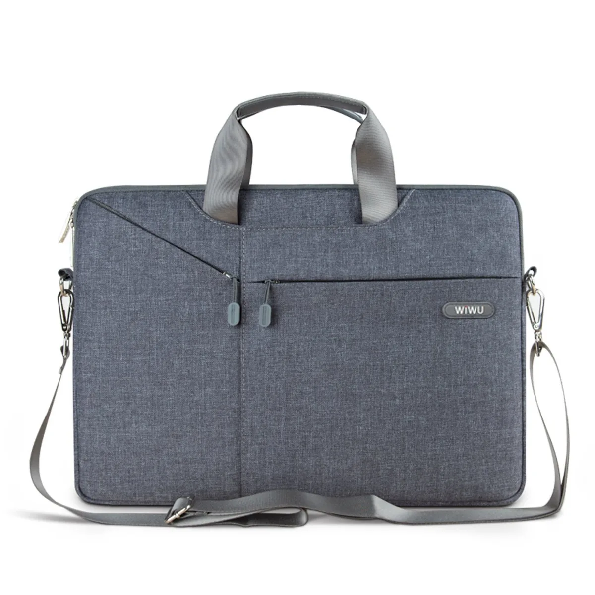 Jansicotek Jansicotek 13.3 inch laptop case gray shoulder sleeve — product photo