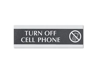 Headline Sign Headline Sign 4759 "Turn Off Cell Phone" sign 9 x 3 — product photo
