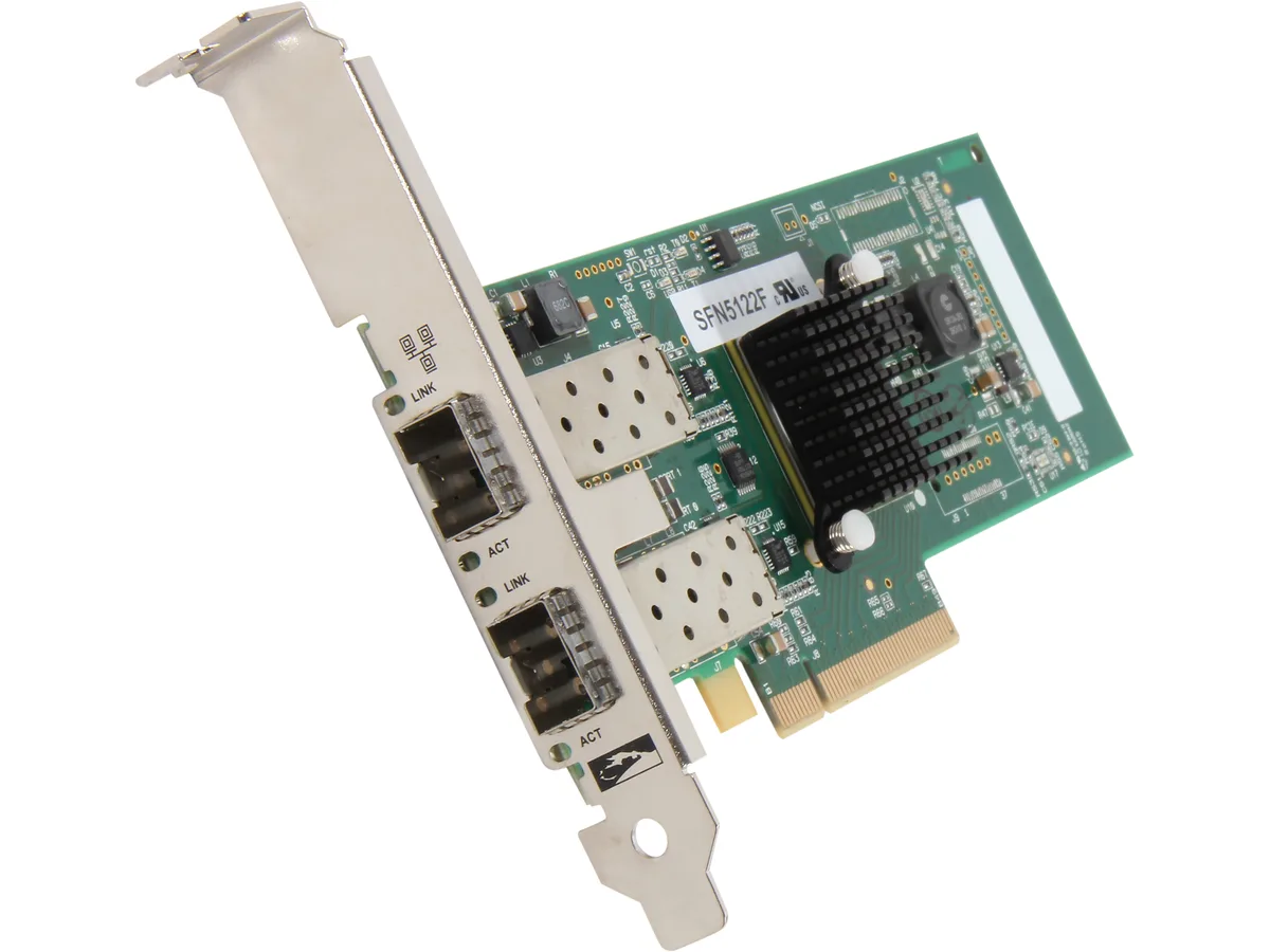 Solarflare Communications, Inc. Solarflare Communications, Inc. SFN5122F dual-port 10GbE SFP+ network card — product photo