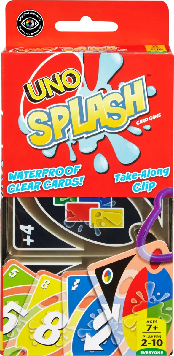  Mattel Games UNO Splash Card Game DHW42 — product photo