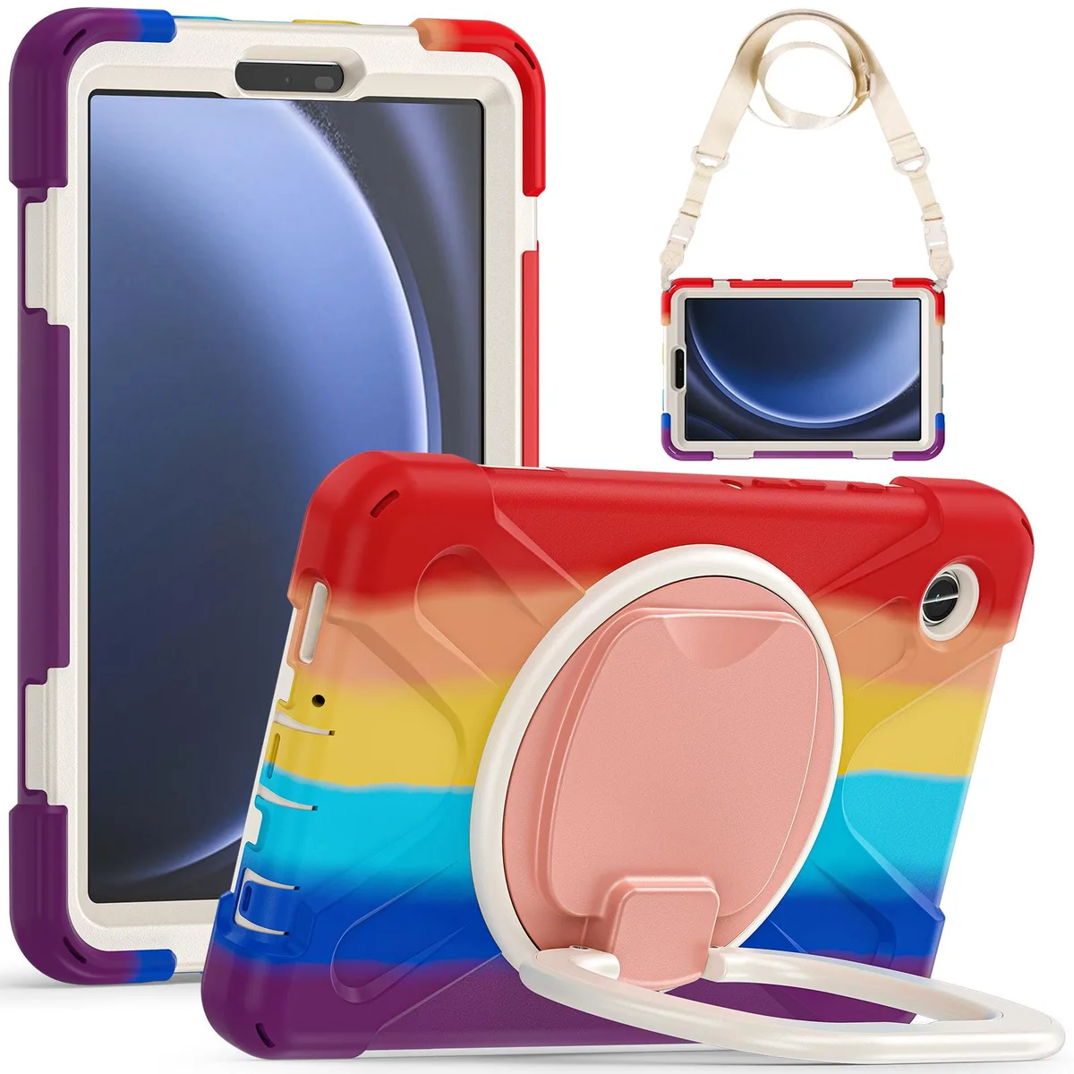 BONAEVER BONAEVER SM-X110/SM-X115/SM-X117 laptop case 8.7 inch 2023 Rainbow Red — product photo