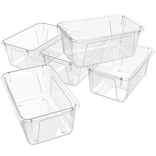 Storex Storex 62464U05C Crystal Clear Cubby Bin mailing supply — product photo