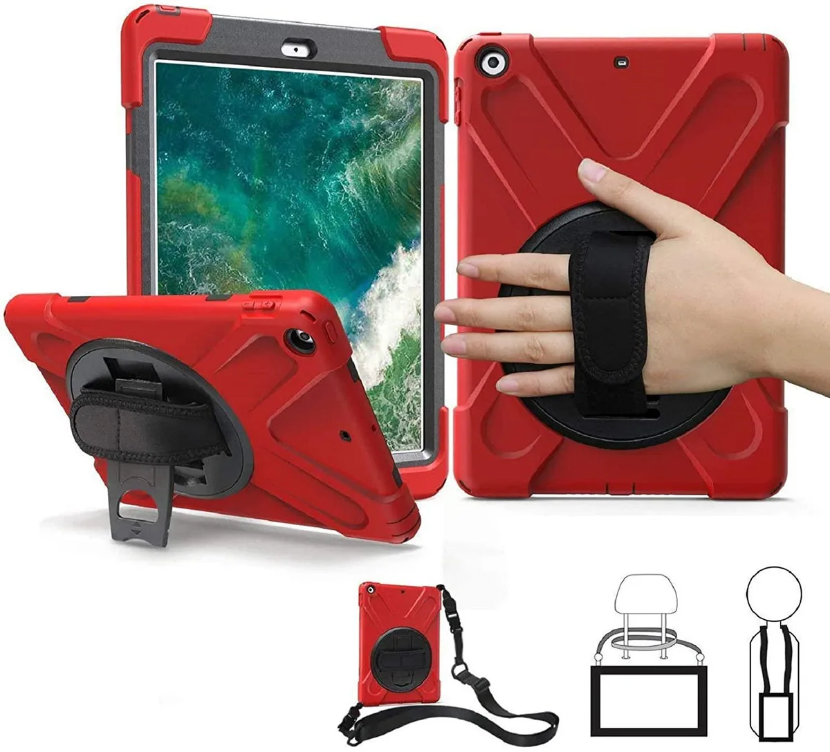 Werleo Werleo iPad Air 1st Generation Case Red 9.7 inch 2013 A1474 A1475 A1476 — product photo