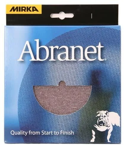 Ten five-inch P80 Abranet discs in open mesh finish