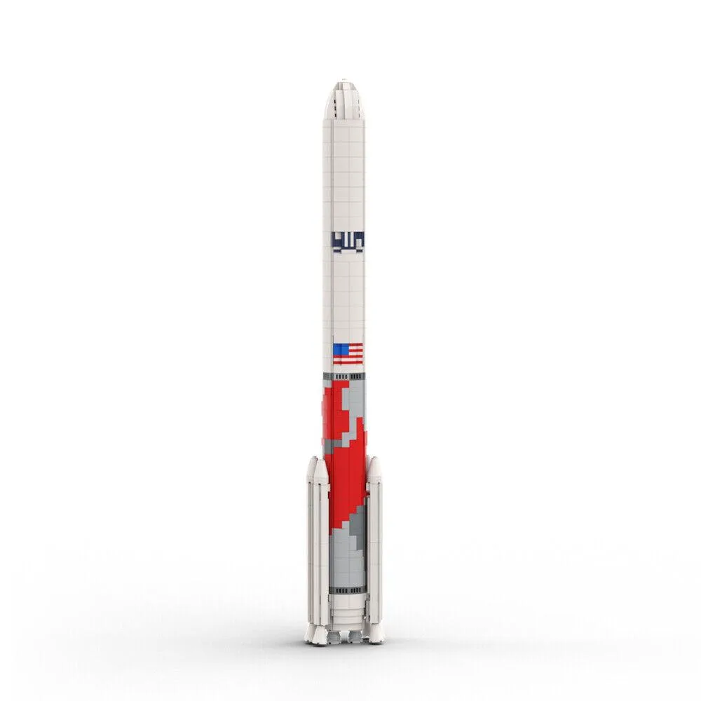 ZITIANYOUBUILD ZITIANYOUBUILD 1:110 Scale Two-stage Heavy-lift Launch Vehicle 1355 Pieces MOC Educational Building Set — product photo