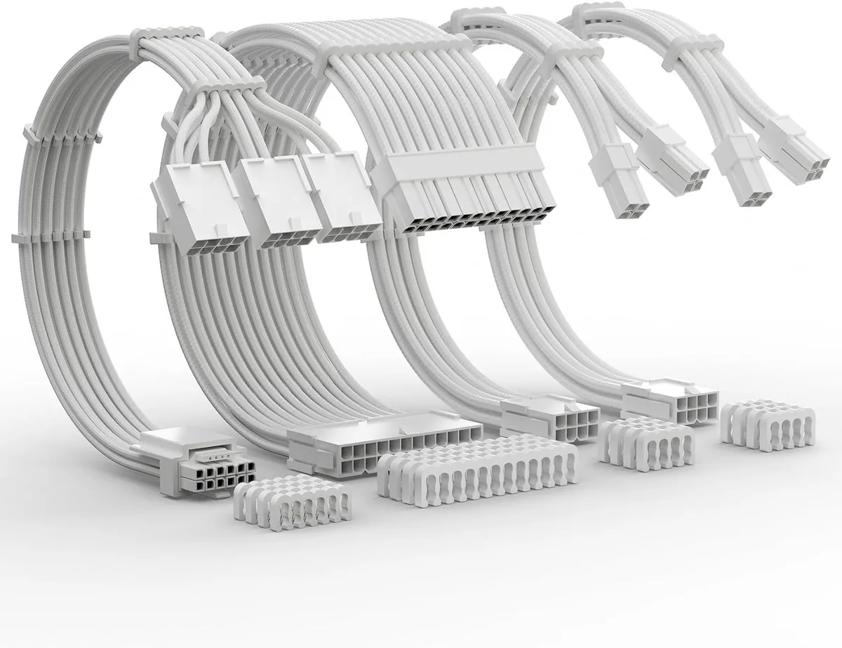 BFKK BFKK 12VHPWR Extension Kit 16AWG White 30CM — product photo