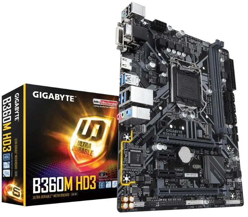 GIGABYTE GIGABYTE B360M HD3 Intel LGA 1151 Micro ATX motherboard — product photo