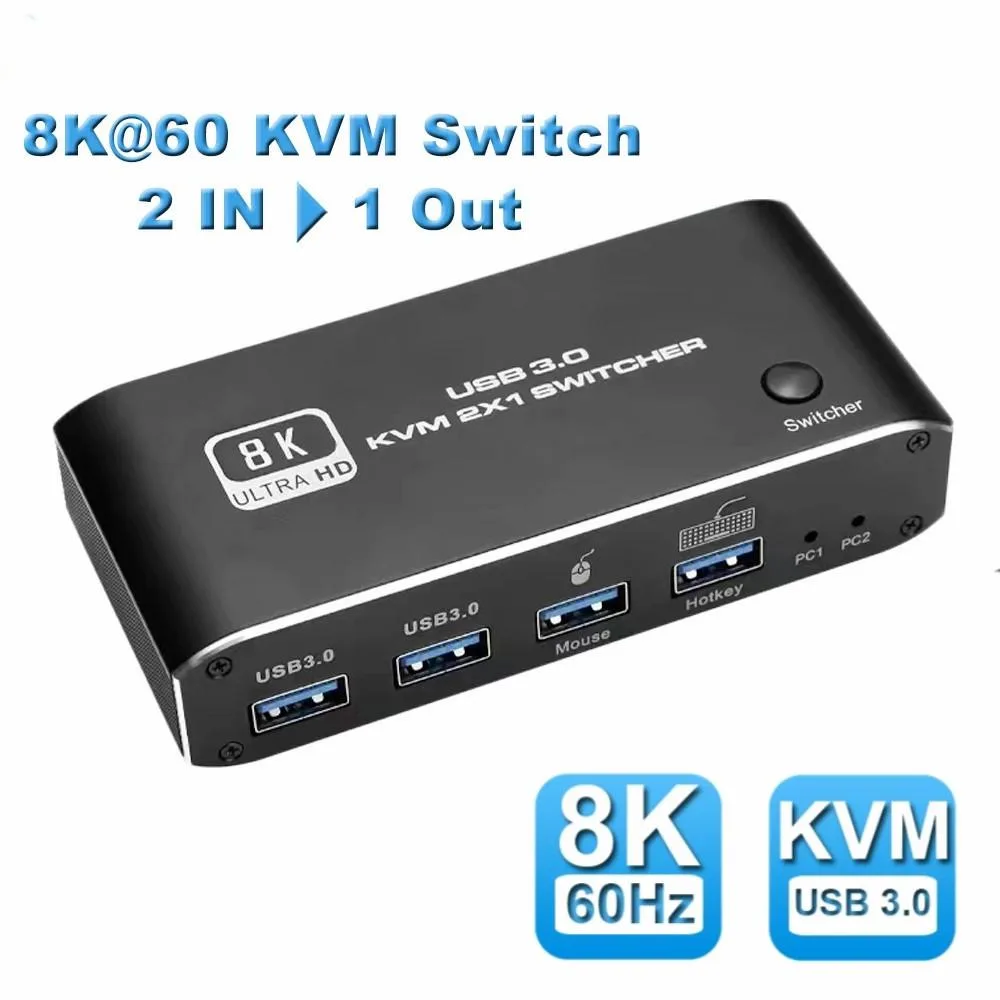 Jansicotek Jansicotek OZK4 KVM Switch 2-Port HDMI 2.1 8K@60Hz — product photo