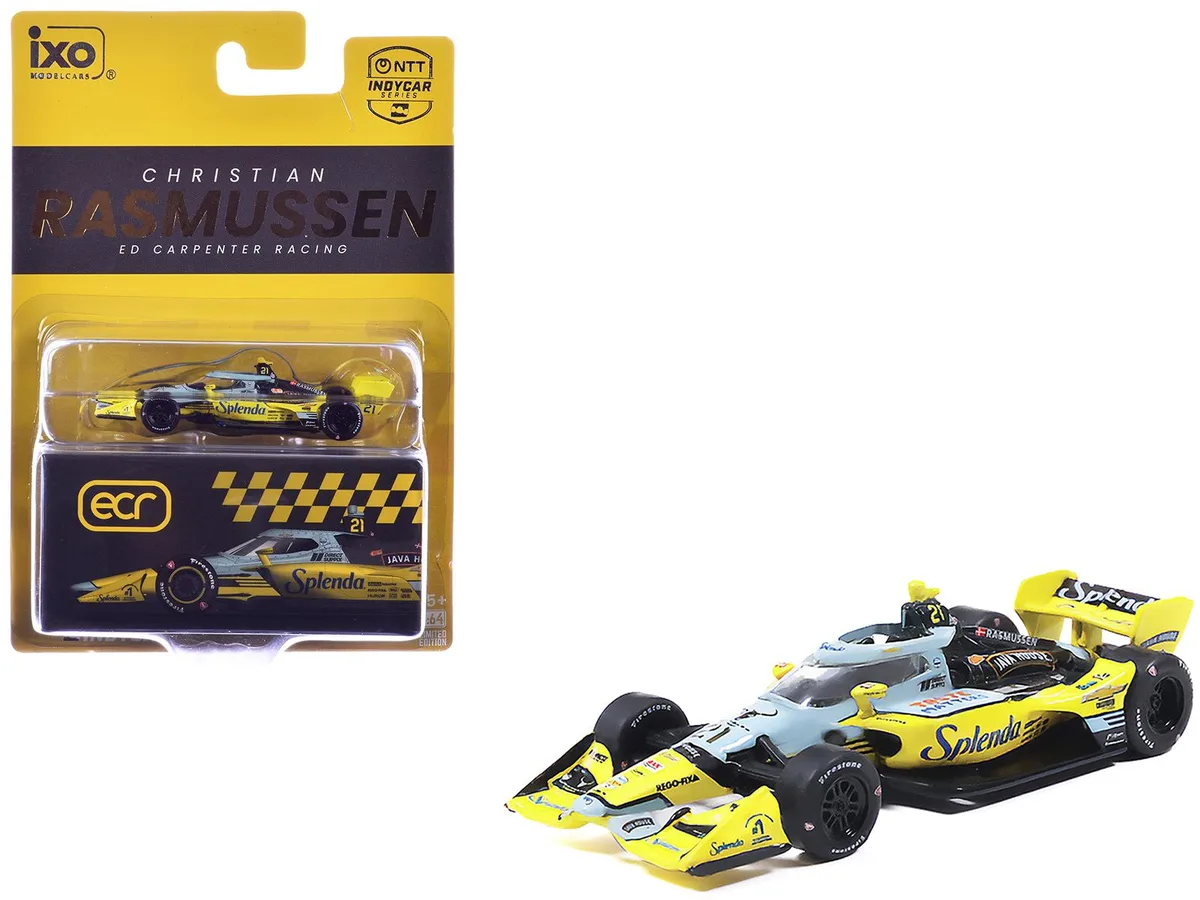 Ixo Models Ixo Models Dallara IndyCar #21 "Splenda" Ed Carpenter Racing 2026 1/64 Diecast Hobby Collectible — product photo