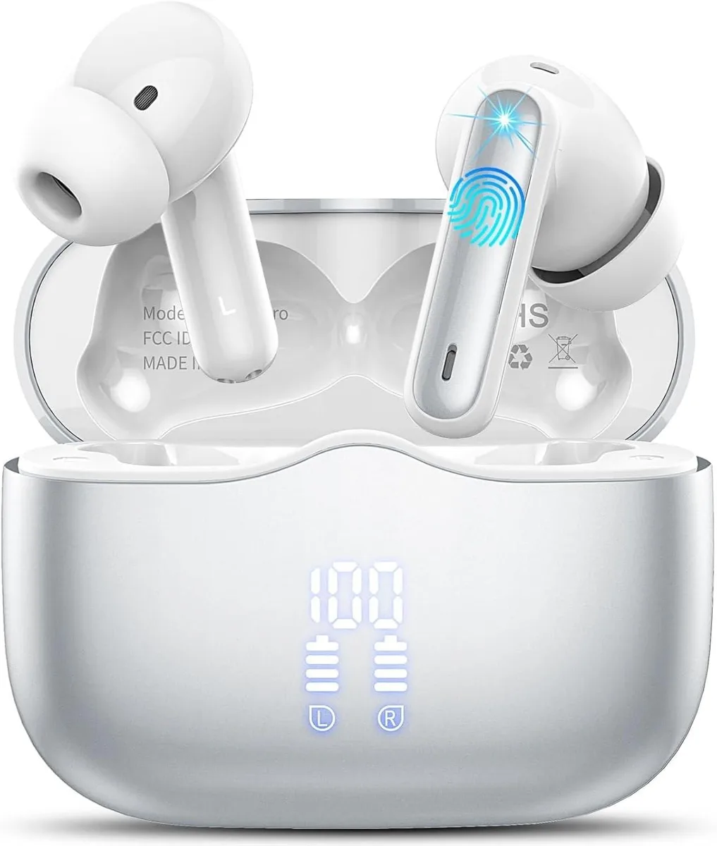 YINGHUA YINGHUA A97 Pro Bluetooth 5.3 Earbuds 13mm 40H Silver — product photo