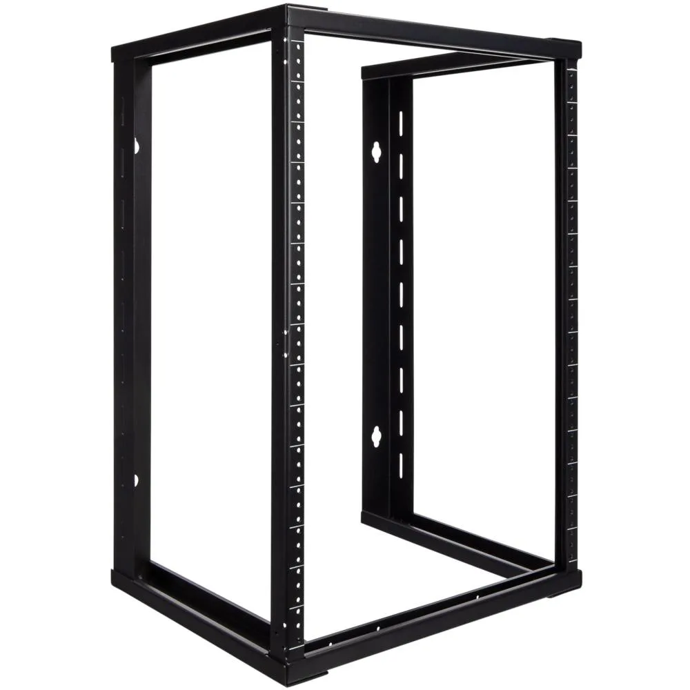 NavePoint NavePoint 15U Wall Mount Open Frame 19" Server Rack Threaded 16" Depth Black — product photo