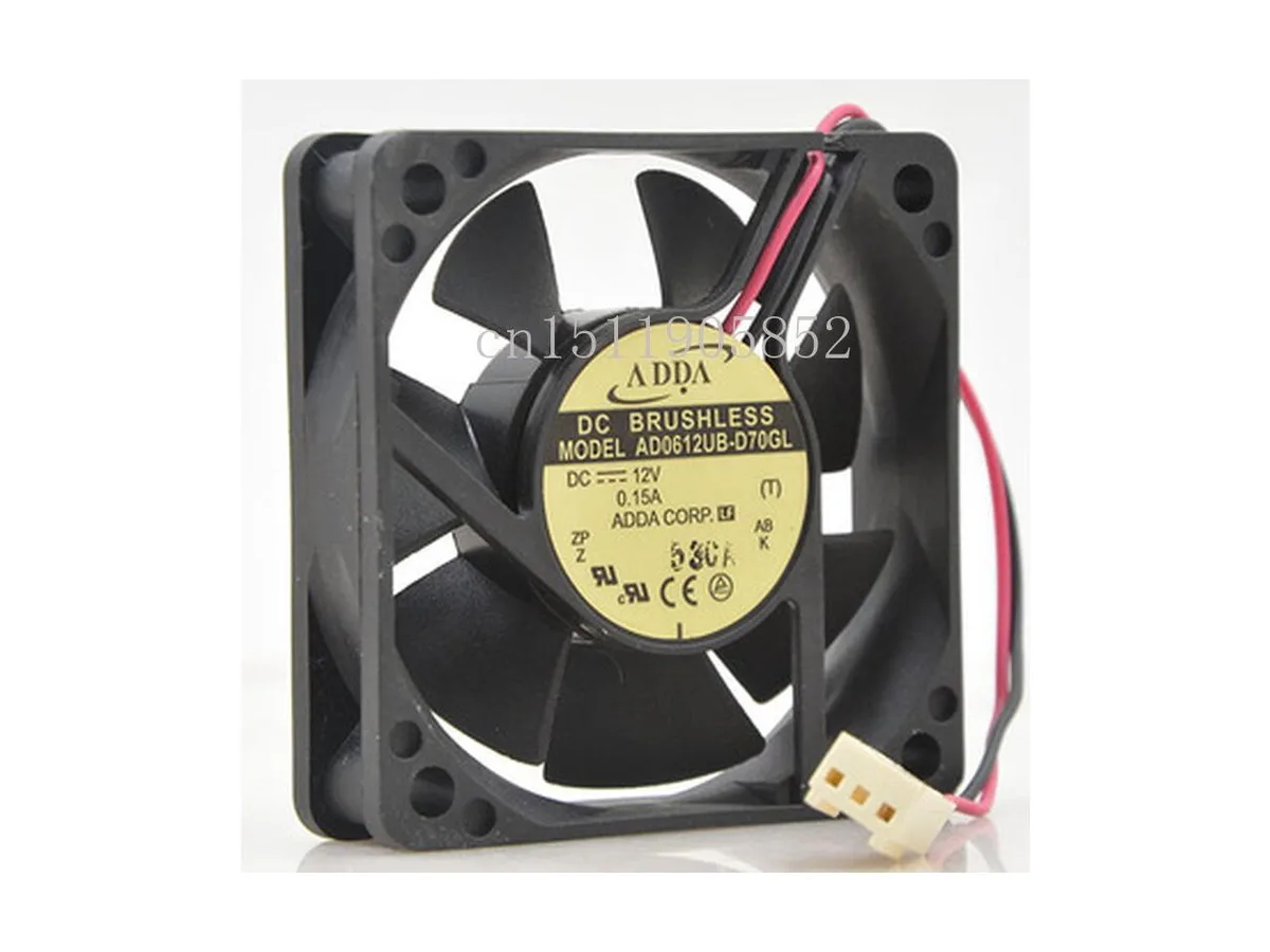 Fans Fans AD0612UB-D70GL 60x60x15mm 12V .15A 2-Wire Case Fan — product photo