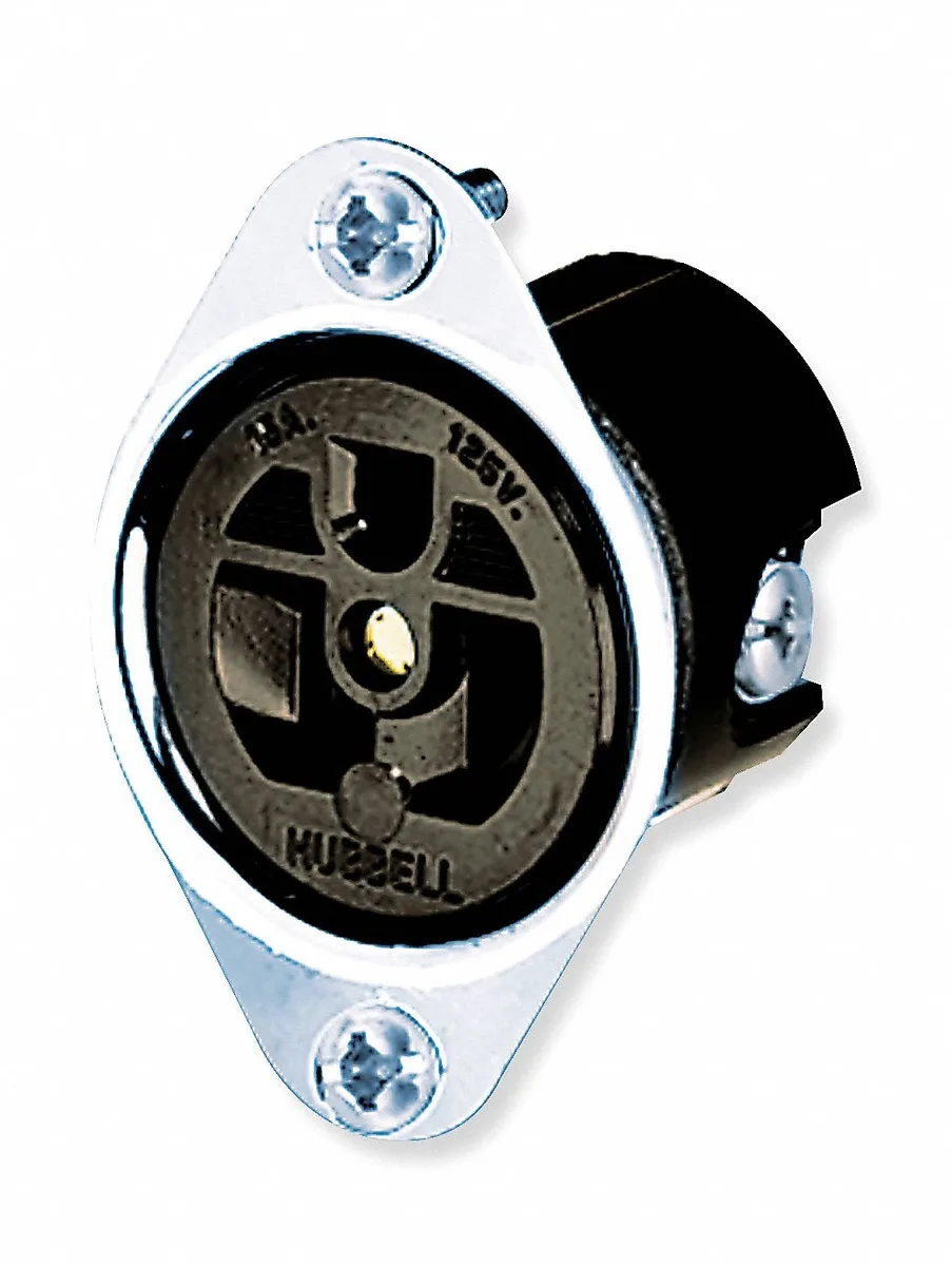 Hubbell Incorporated Hubbell Incorporated HBL5256 15A 125V Flanged Receptacle — product photo