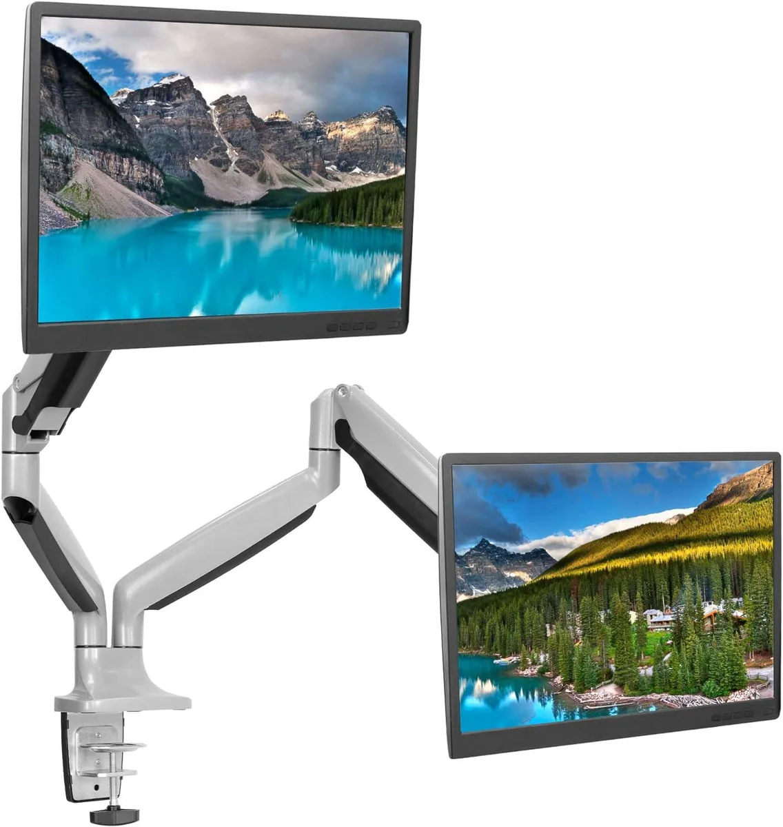 PISKEKAT PISKEKAT MI-1772 Dual Monitor Arm Mount 13" 19-32" VESA 75 100 — product photo