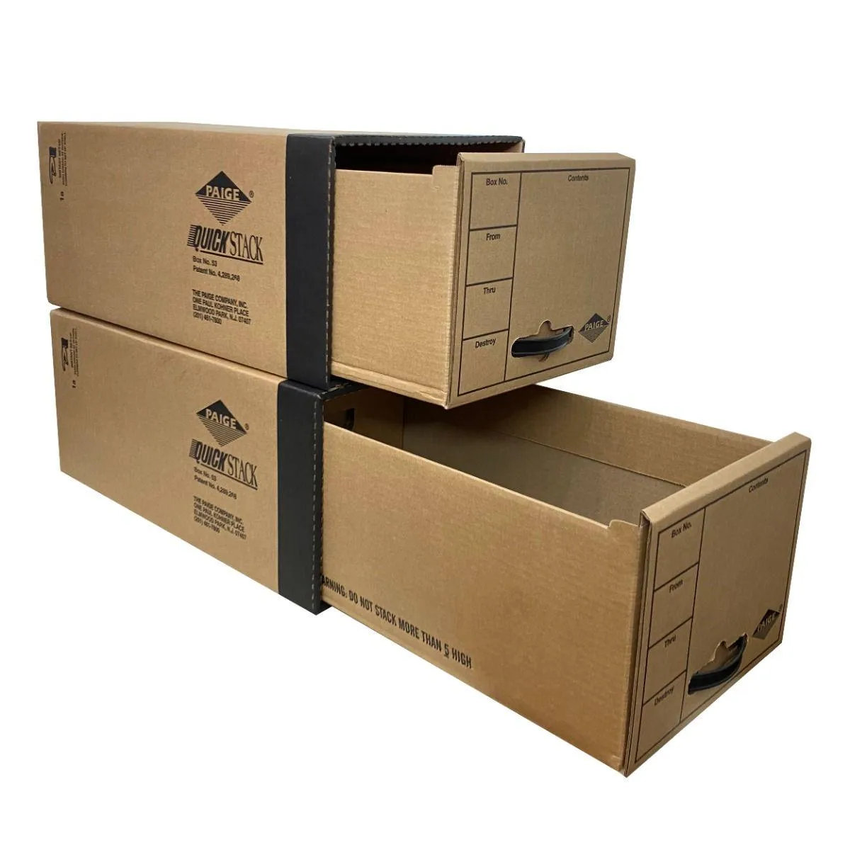 UBMOVE UBMOVE Quick Stack Drawer File Boxes 24 x 12.5 x 10.5 in 2 Pack — product photo