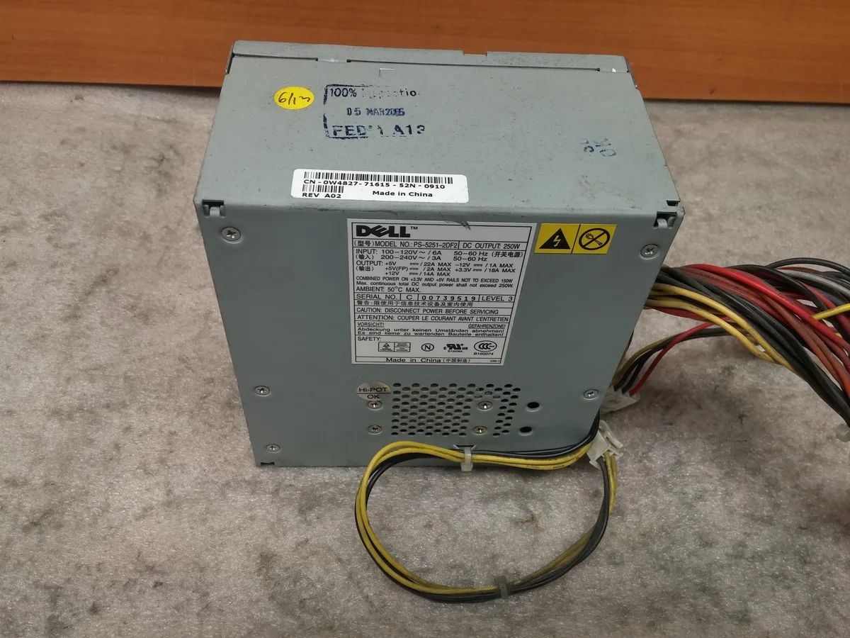 DELL DELL W4827 250-Watt PFC Dual Power Supply — product photo