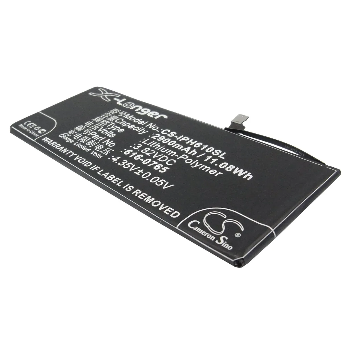 Cameron &amp; Co Cameron &amp; Co DS-CS-IPH610SL cell phone battery 2.9 Ah Li-Polymer black — product photo
