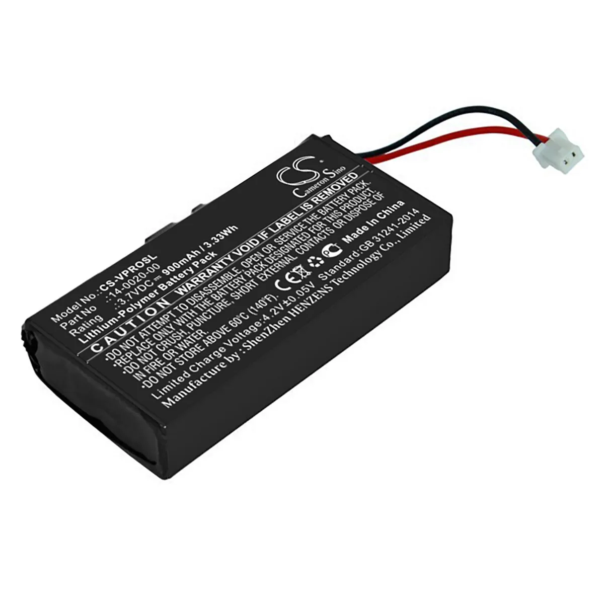 Cameron & Co Cameron & Co DS-CS-VPROSL 3.7V 900mAh Li-Polymer battery — product photo