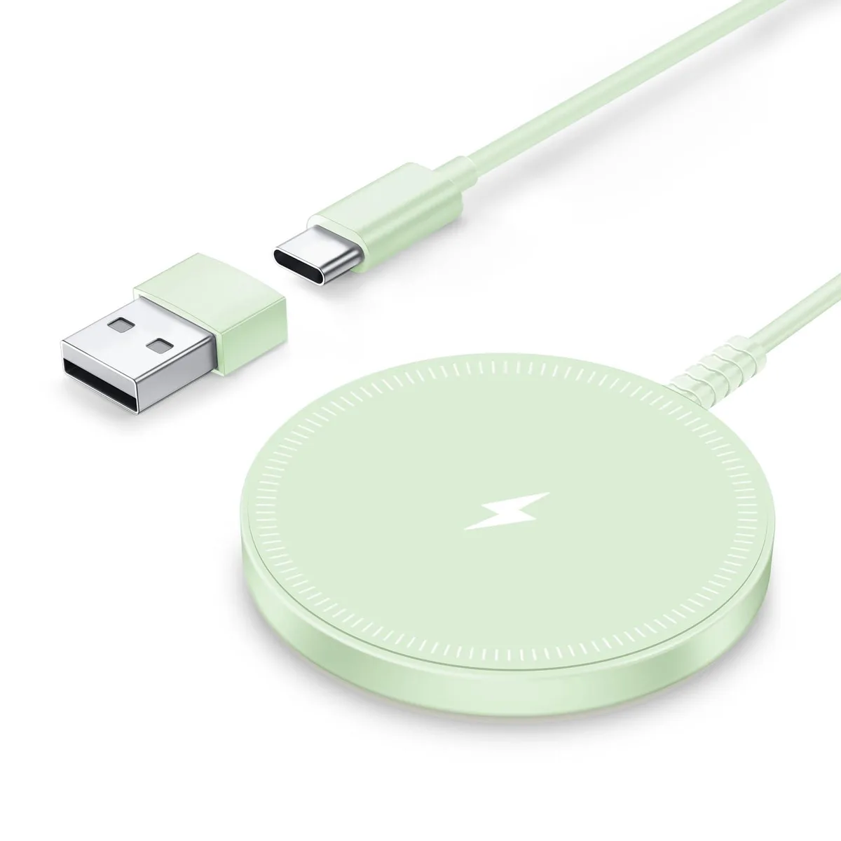 No Sew No Sew Magnetic Wireless Charger 15W Dual Ports iPhone 12-17 AirPods Pro 2-4 — product photo