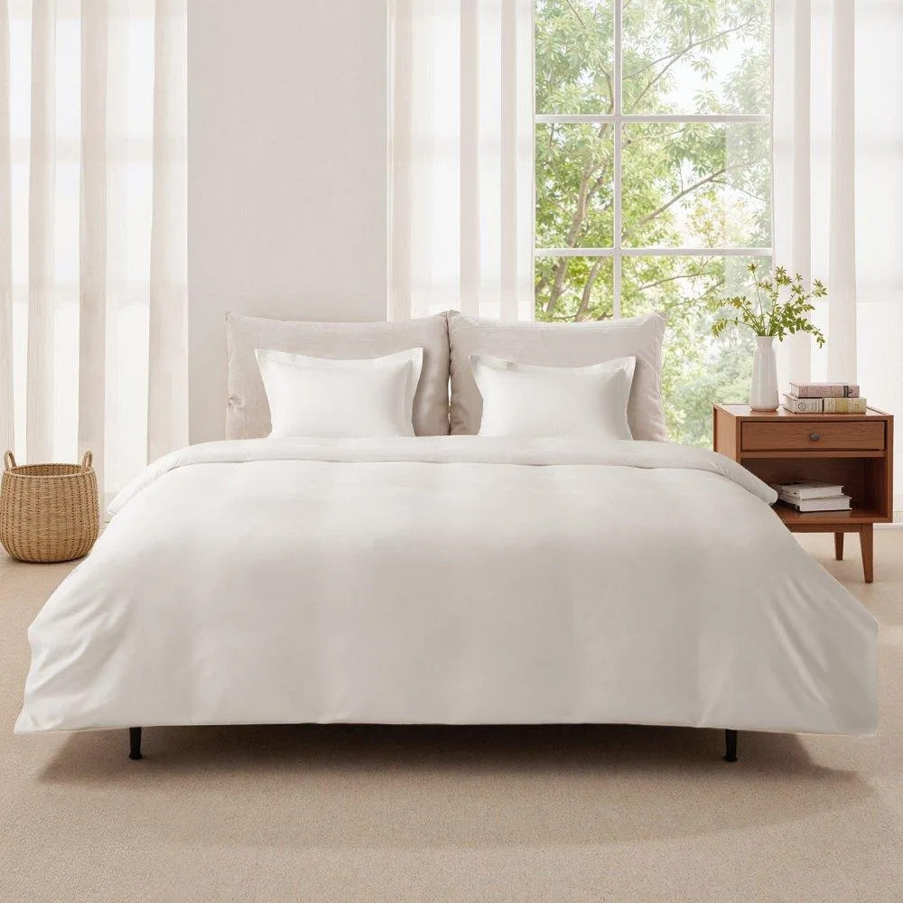 VEVOR VEVOR SYSH-BCCQ01 100% Cotton 3-Piece Queen Duvet Cover Set White 90x90 in 20x26 in 200TC — product photo