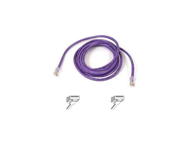 Belkin Belkin A3L791-14-PUR-S network ethernet cable 14 ft Cat 5E purple — product photo