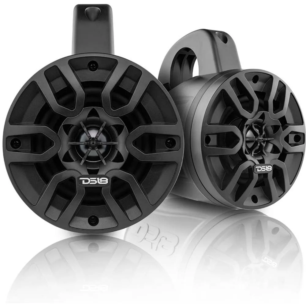 DS18 DS18 MP4TPBK HYDRO 4 inch Marine Tower Speakers 300W Black Pair — product photo