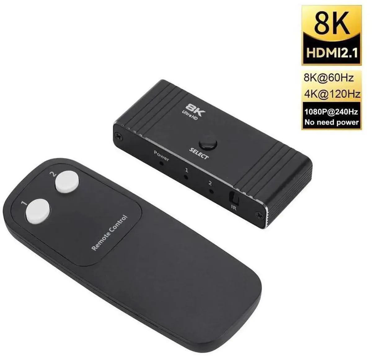 SMUGDESK SMUGDESK Bi-Directional HDMI 2.1 Switch 8K 60Hz 4K 120Hz 1080P 240Hz — product photo