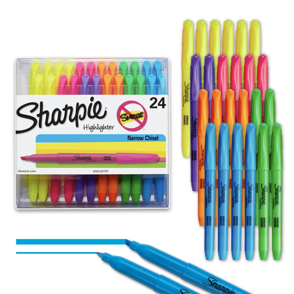 Sharpie Pocket Highlighters Chisel Tip Assorted Colors 24 Count — product photo