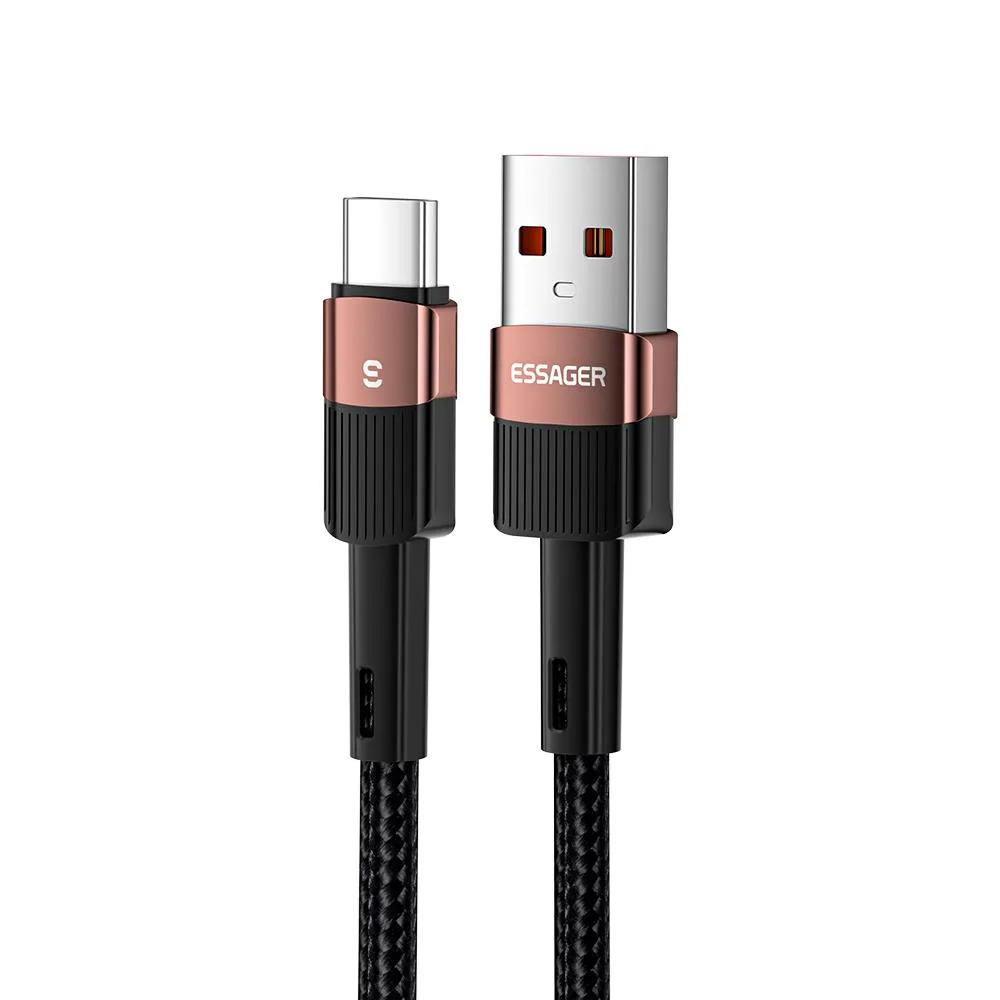 LUOM LUOM Essager XCA7A USB-A to USB-C Cable 100W 7A 3.3FT Brown Data Transfer S10 S10+ Pixel 7 6a — product photo