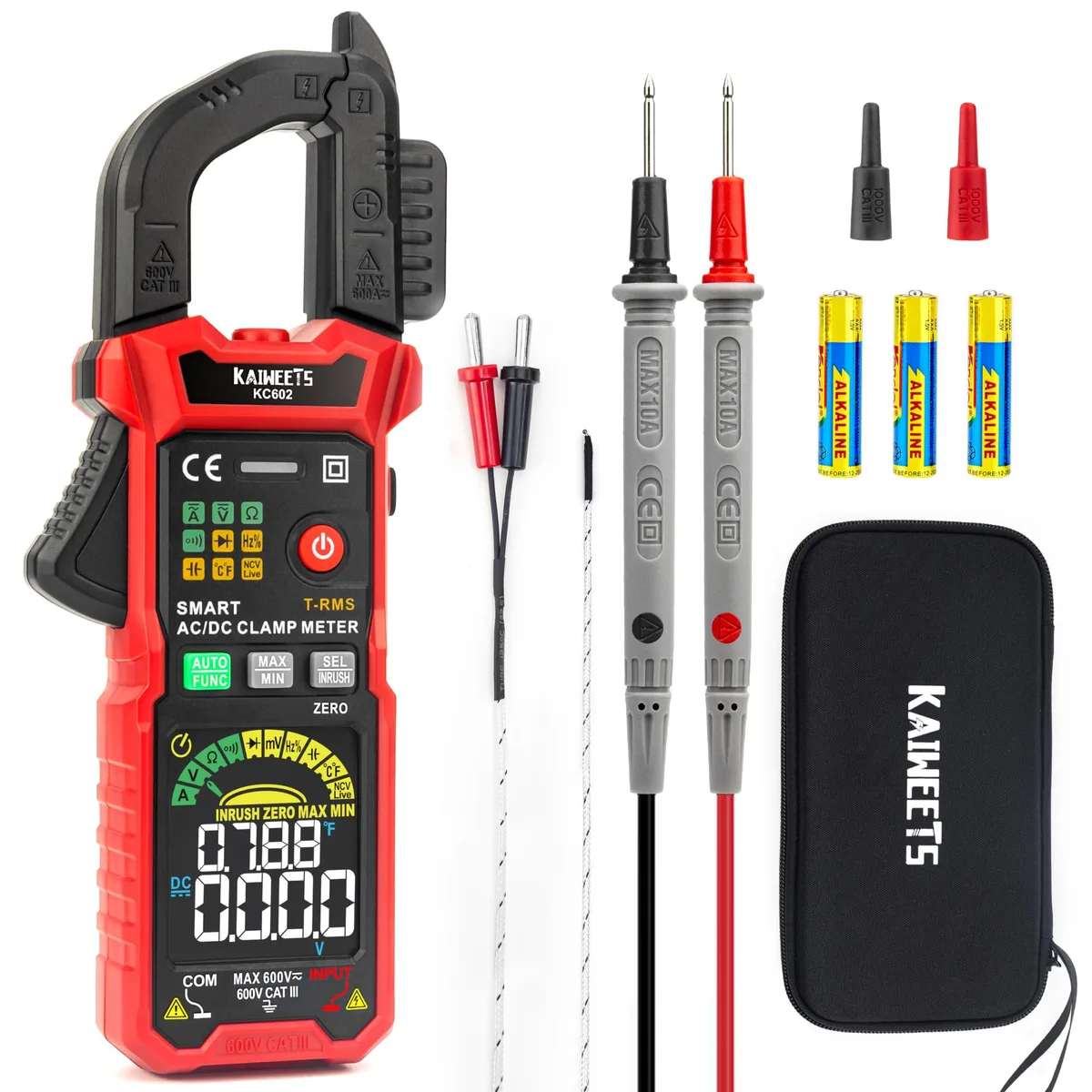 KAIWEETS HT208D Smart Digital Clamp Meter — product photo