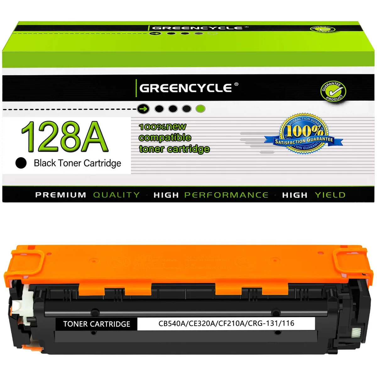 GREENCYCLE GREENCYCLE 128A CE320A Black Toner Cartridge — product photo
