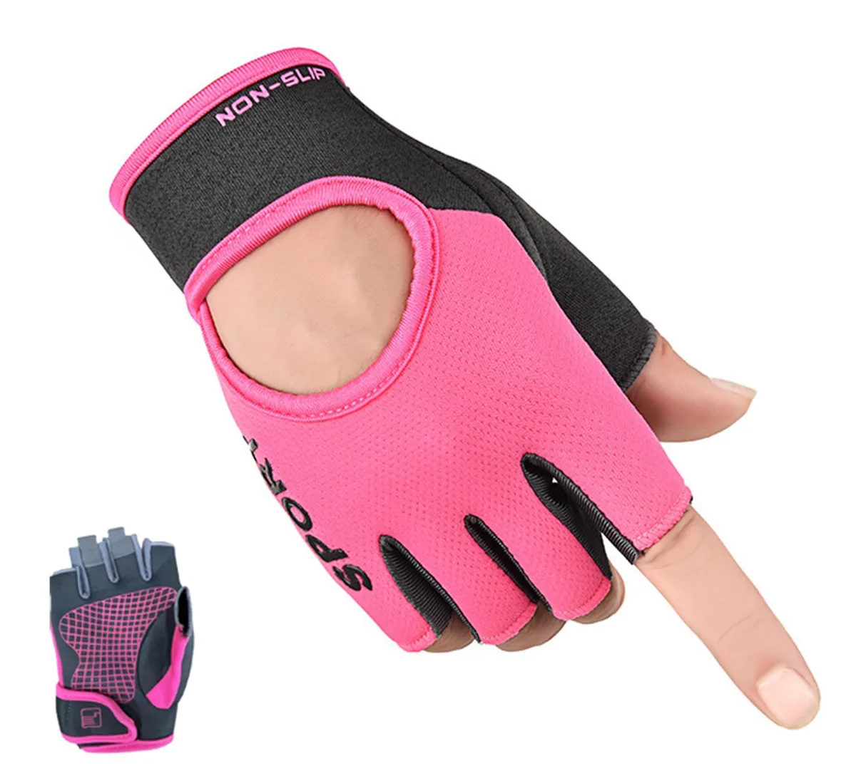  XuoAz Workout Gloves Rose Red Medium — product photo
