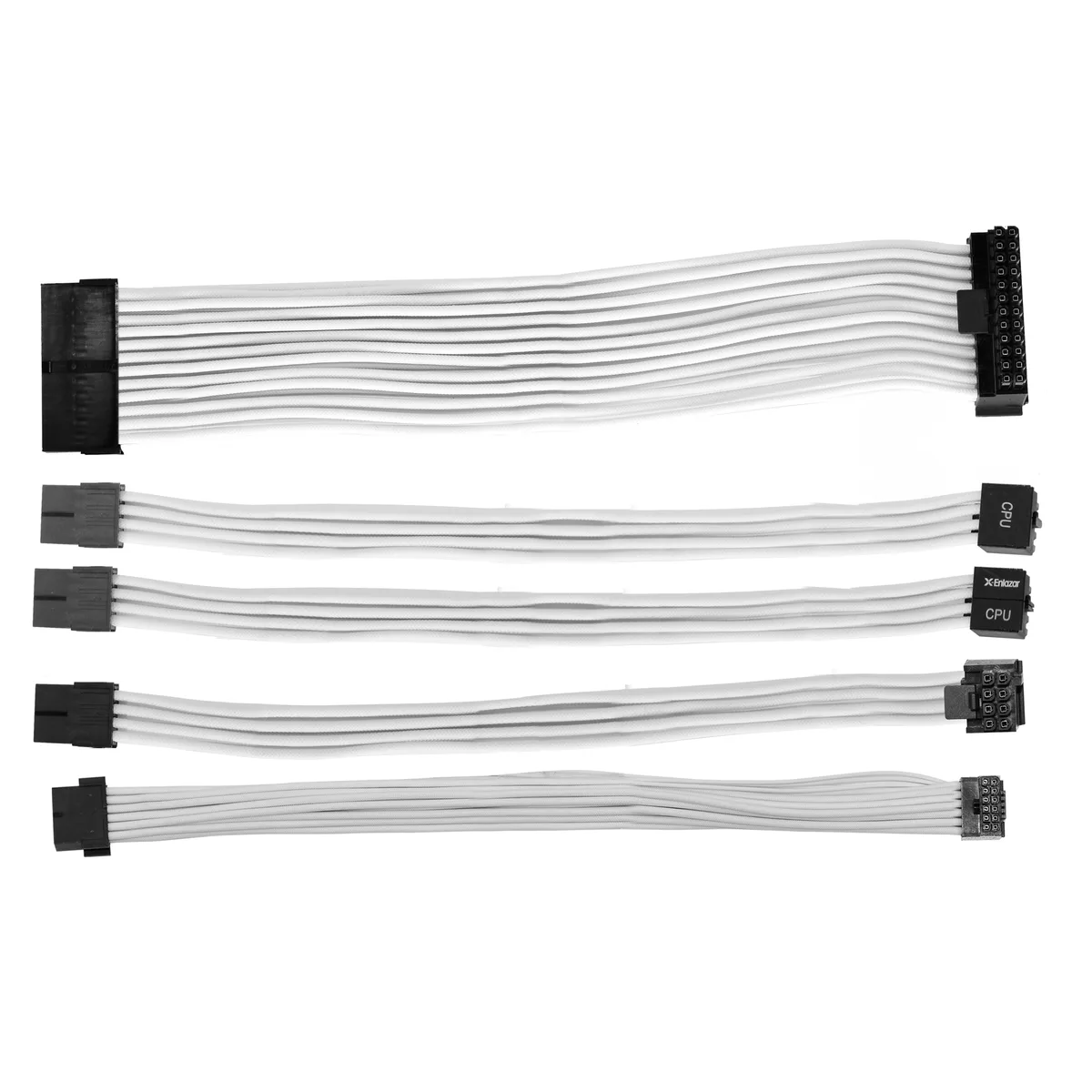 Xenlazar Xenlazar NV40 Sleeved Cable Type A White computer power extension cord — product photo